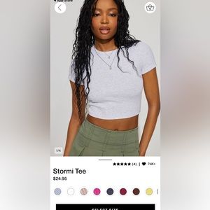 GARAGE cropped grey baby tee